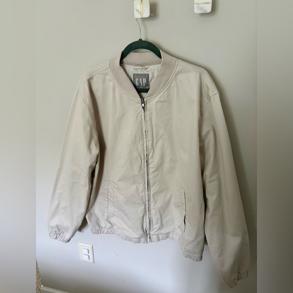 GAP Light Tan Zip-Up Jacket